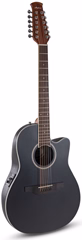 Applause AB2412II Mid Cutaway 12 Black Satin - Guitare électroacoustique a douze cordes