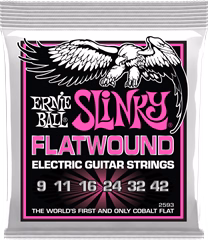 Ernie Ball 2593 Super Slinky Flatwound - Cordes pour une guitare électrique
