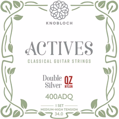 Knobloch ACTIVES Double Silver QZ Nylon Medium-High Tension 34.0 - Cordes en nylon pour guitare classique