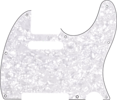 Fender Pickguard, Telecaster, 8-Hole Mount, White Pearl, 4-Ply - Pickguard
