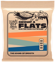 Ernie Ball 2808 Group 4 Flats Flatwound Electric Bass 40-95 - Cordes pour basse