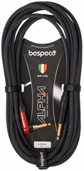 Bespeco Alpha Instrument Cable Silent Neutrik Angled 6 m - Câble d'instrument