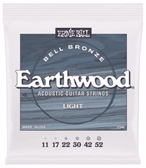 Ernie Ball Light Earthwood Bell Bronze Acoustic 11-52 - Cordes en métal pour guitare acoustique