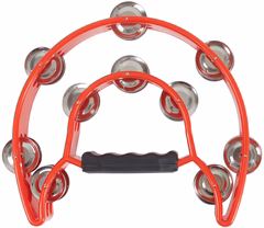 Cega Double Row Tambourine Red - Tambourin