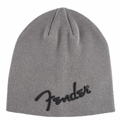Fender Logo Beanie Charcoal Heather Gray One Size - Casquette