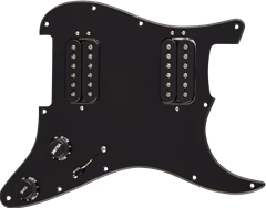 Fender Pre-Wired Strat Pickguard Quadra Tap HH Black - Ensemble de capteurs pour guitare électrique