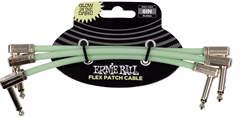 Ernie Ball Flex Patch Cable 6in - Glow in Dark - 3 Pack - Câble de connexion