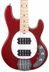 Sterling by Music Man SUB StingRay HH MN Candy Apple Red - Basse électrique