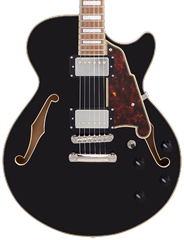 D'Angelico Premier SS Solid Black - Guitare semi acoustique