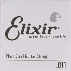 Elixir Anti-Rust Plain Steel Single .011" - Egy darab húr