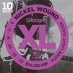 D'Addario EXL120-10P - Húrok elektromos gitárra