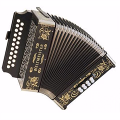 Weltmeister Wiener 86W II GC-Grip, black/gold - Diatonikus tangóharmonika