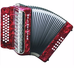 Weltmeister Wiener 521 III Musette GCF-Grip, red - Diatonikus tangóharmonika