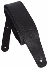 Perri's Leathers 7171 Saddle Leather Guitar Strap Black - Gitár hevederek