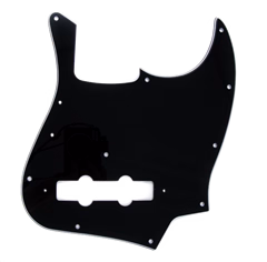 Fender Pure Vintage Pickguard, Jazz Bass '70s, 10-Hole Mount, Black, 3-Ply - Pickguard
