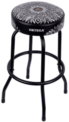 Ortega Bar Stool 30" White Kaleidoscope - Bárszék
