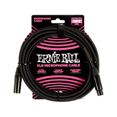 Ernie Ball 15' Braided XLR Cable Black - Mikrofon kábel