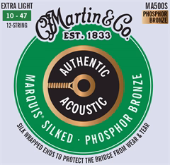 Martin Authentic Marquis 92/8 Phosphor Bronze 12-String Extra Light - 12 húros gitár húrok