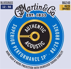 Martin Authentic SP 80/20 Bronze Bluegrass - Fém húrok akusztikus gitárra