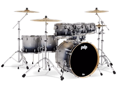 PDP Concept Maple 7 Piece Silver to Black Fade Sparkle Laquer - Dobszett