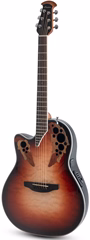 Ovation Celebrity Elite Plus Mid Cutaway Lefthand Ruby Burst - Balkezes elektroakusztikus gitár