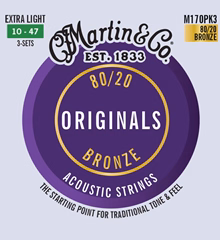 Martin Originals Extra Light 3-Pack - Fém húrok akusztikus gitárra