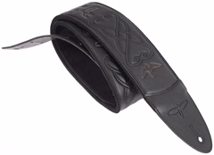 PRS 2.4" Padded Guitar Strap w/RAS, Custom Leather (Faux) Birds, Black - Gitár hevederek
