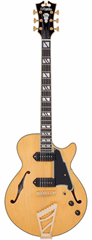 D'Angelico Deluxe SS Baritone Satin Honey - Szemiakusztikus gitár