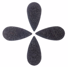 Timber Tones Felt Tones Teardrop Black Wool Felt 4-Pack - Pengetők