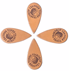 Timber Tones Leather Tones Teardrop Cognac Leather 4-Pack - Pengetők