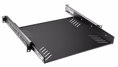 Adam Hall 19" Rack Tray 1U with pull-out rails - Rack polc