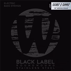 Warwick Black Label Stainless Steel 4 Light .035-.095 Medium Scale - Basszusgitár húrok