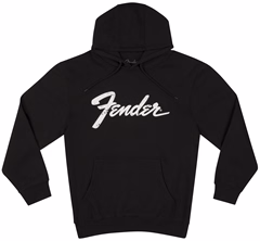 Fender Logo Date Back Hoodie Black XL - Pulóver