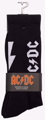 Perri's Leathers ACDC Lightning Strikes Crew Black - Zokni