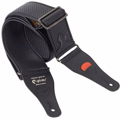 Furch Black Perforated Leather Strap - Gitár hevederek