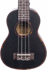 Cascha HH 2262L Soprano Ukulele Mahogany LH Black