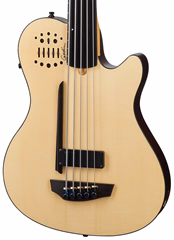 Godin A5 Ultra Natural Fretless A/E with Bag - Erintő nélküli hibrid basszusgitár