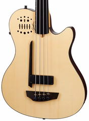 Godin A4 Ultra Natural Fretless A/E with Bag - Erintő nélküli hibrid basszusgitár