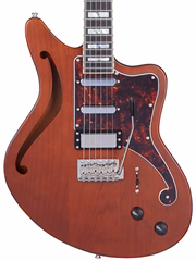 D'Angelico Deluxe Bedford SH Matte Walnut - Szemiakusztikus gitár
