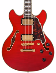 D'Angelico Excel Mini DC Trans Cherry - Szemiakusztikus gitár