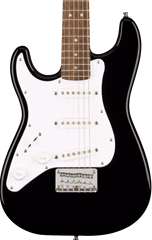 Fender Squier Mini Stratocaster LH LR LBK - Balkezes elektromos gitár gyerekeknek
