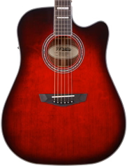 D'Angelico Premier Bowery Trans Black Cherry Burst - Elektroakusztikus gitár