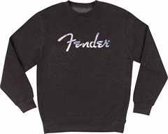 Fender Galaxy Logo Crewneck Sweatshirt Charcoal Heather L - Pulóver