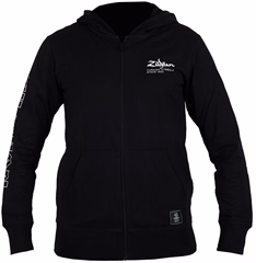 Zildjian Lightweight Zip Hoodie, Black – Small - Pulóver