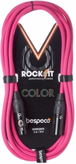Bespeco Rockit Color Pink 3m XLR - Mikrofon kábel