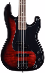 ESP LTD Surveyor-204DX Red Burst - Elektromos basszusgitár
