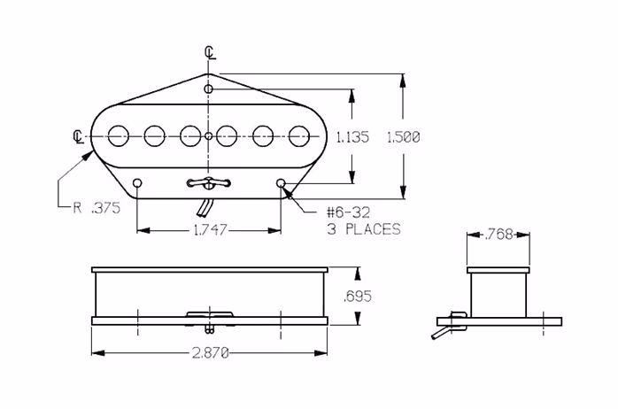 Seymour Duncan STL-3 Quarter Pound Tele - Elektromos gitár hangszedő