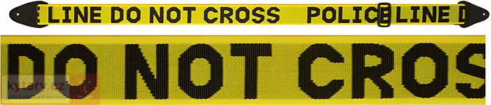 Perri's Leathers 59 Police Line Do Not Cross - Gitár hevederek