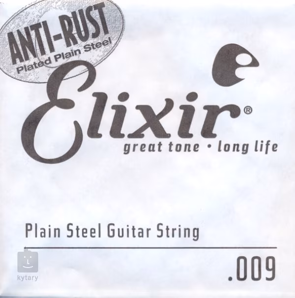Elixir Anti-Rust Plain Steel Single .009" - Egy darab húr
