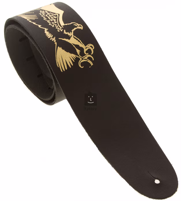 Perri's Leathers 106 Debossed Leather Gold Eagle - Gitár hevederek